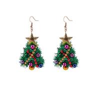 Boucles d'oreilles pendantes en feutre pour sapin de Noël - Bijoux uniques pour femmes et filles - Décoration de festival - Boucles d'oreilles pendantes simples et amusantes, as shown, Alliage