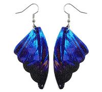 Boucles d'oreilles pendantes en forme d'ailes de papillon en cuir pour femmes et hommes, taille unique, Comme décrit, Comme décrit.