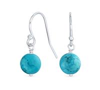 Boucles D'Oreilles Pendantes En Forme De Boule Ronde De 8MM En Pierre Précieuse Simple Avec Crochet Sécurisé En Fil De Poisson Français En Argent Sterling .925 Pierres De Naissance Plus De Couleurs