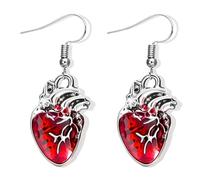 Boucles d'oreilles pendantes en forme de cercueil de vampire en forme de croix gothique pour femme, boucles d'oreilles pendantes en forme de cœur de sang, accessoires de bijoux pour fête d'Halloween