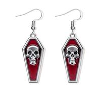 Boucles d'oreilles pendantes en forme de cercueil de vampire en forme de croix gothique pour femme, boucles d'oreilles pendantes en forme de cœur de sang, accessoires de bijoux pour fête d'Halloween