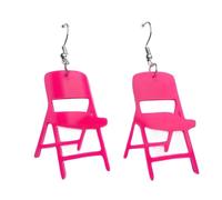 Boucles d'oreilles pendantes en forme de chaise pliante - Boucles d'oreilles pendantes amusantes en acrylique - Boucles d'oreilles pendantes amusantes pour un usage quotidien - Accessoires de bijoux