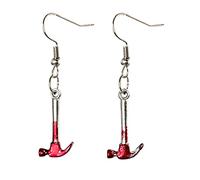 Boucles d'oreilles pendantes en forme de ciseaux pour femmes et filles avec imprimé sang gothique, boucles d'oreilles pour Halloween, ensemble de boucles d'oreilles tendance, taille unique, Métal, Pas