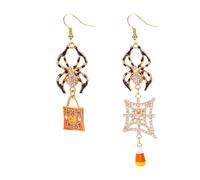 Boucles d'oreilles pendantes en forme de citrouille pour femme - Bijoux mignons pour Halloween - Bijoux des années 80, taille unique, Plastique, Pas de gemme