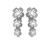 Boucles d'oreilles pendantes en forme de fleur creuse plaqué or 14 carats pour femme, boucles d'oreilles longues à suspendre à motif floral unique, cadeau d'anniversaire formel, Large, Métal, Pas de