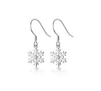 Boucles d'oreilles pendantes en forme de flocon de neige en argent sterling pour femmes et adolescentes, taille unique, Métal, Pas de pierre précieuse