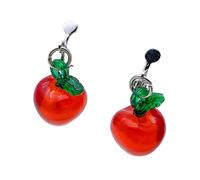 Boucles d'oreilles pendantes en forme de fruits pour réveillon de Noël - Accessoire polyvalent pour les amateurs de mode