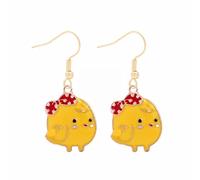 Boucles d'oreilles pendantes en forme de lapin mignon - Œuf de Pâques - Boucles d'oreilles de Pâques - Boucles d'oreilles créoles scintillantes pour femme, taille unique, Métal, Pas de pierre