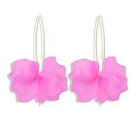 Boucles d'oreilles pendantes en forme de pétales de rose bohème en résine pour femme, Acrylique Résine, Pas de pierre précieuse