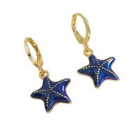 Boucles d'oreilles pendantes en forme d'étoile de mer pour femme - Tendance - Pour un usage quotidien - Gouttes d'oreilles faites à la main, taille unique, Comme décrit, Comme décrit.