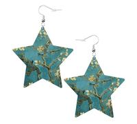 Boucles d'oreilles pendantes en forme d'étoile étincelante pour femme - Bijoux tendance pour soirée, One Size, Cuir