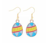 Boucles d'oreilles pendantes en forme d'œuf de Pâques en forme de carotte, One Size, Métal, Pas de pierre précieuse