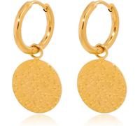 Boucles d'oreilles pendantes en or hypoallergénique 18 carats en acier inoxydable - Boucles d'oreilles pendantes dorées tendance pour le quotidien et les fêtes