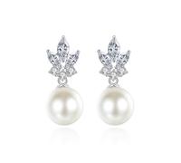 Boucles d'oreilles pendantes en oxyde de zirconium pour femme, boucles d'oreilles de mariage pour demoiselles d'honneur, mariées, bijoux tendance