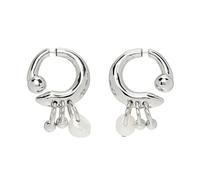 Boucles d'oreilles pendantes en perles avant et après le port détachable, boucles d'oreilles pendantes tendance pour femme, bijoux géométriques élégants