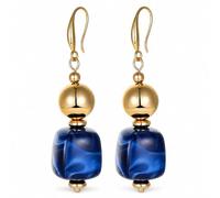 Boucles d'oreilles pendantes en perles cubiques pour femme - Pour tenue côtière, vacances, dîner, brunch d'été et cadeau d'anniversaire, Moyen, Résine, Pas de pierre précieuse