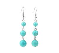 Boucles d'oreilles pendantes en perles de quartz œil de tigre pour femme, taille unique, Agate