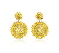Boucles d'oreilles pendantes en perles de riz jaunes à double couche pour femme, style bohème, idéal pour la plage ou l'été, bijoux faits main