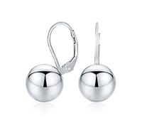 Boucles D'Oreilles Pendantes En Perles Rondes Pour Femmes En Argent Sterling .925 10Mm