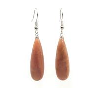 Boucles d'oreilles pendantes en pierre naturelle pour femme - Quartz rose fluorite Prehnite, Pierre Verre Pierre Émail Verre, Zircone cubique Agate Obsidienne
