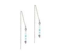 Boucles d'oreilles pendantes en pierres Amazonite femme Sloya Lumia Bleu 11,5 cm x 3 mm