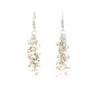 Boucles d'oreilles pendantes en pierres pour femme Reiki - Longue boucle d'oreille avec crochet pour la Saint-Valentin - Boucles d'oreilles en pierre pour femme, taille unique, Pierre naturelle, Pas