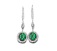 Boucles d'oreilles pendantes en tourmaline rose émeraude rubis saphir longues boucles d'oreilles pour femmes s, A