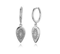 Boucles d'oreilles pendantes et délicates en argent sterling avec œil en forme de larme pour femmes