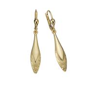 Boucles d'oreilles pendantes Fascination by Ellen K. or jaune 375 diamanté