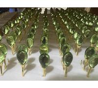 Boucles d'oreilles pendantes féminines en argent sterling et pierres précieuses, style fusion rencontre le confort (une paire verte)