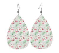 Boucles d'oreilles pendantes florales flamant rose pour femme, boucles d'oreilles artistiques en forme d'étoile, bijoux contemporains pour les fêtes et les sociétés
