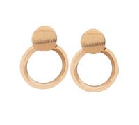 Boucles d'oreilles pendantes géométriques à double couche pour femme, boucles d'oreilles pendantes en or brossé et émail blanc, bijoux tendance pour bal, mariage et usage quotidien