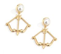 Boucles d'oreilles pendantes géométriques creuses en forme d'arc et de flèche, bijoux européens et américains, boucles d'oreilles douces et cool