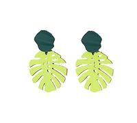 Boucles d'oreilles pendantes hawaïennes en forme de feuille de palmier, boucles d'oreilles de plage bohèmes, longues boucles d'oreilles pendantes mignonnes pour femme, boucles d'oreilles d'été pour