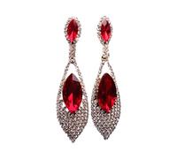 Boucles d'oreilles pendantes imitation diamants pour femme avec strass en forme de larme faites à la main en oxyde de zirconium, taille unique, Comme décrit, Comme décrit.