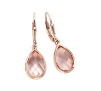 Boucles d'oreilles pendantes Jamelli en argent sterling 925 plaqué or rouge q...