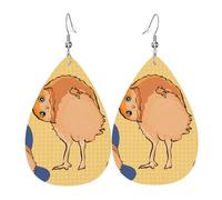 Boucles d'oreilles pendantes légères en cuir en forme de goutte pour femme, motif chouette tordue