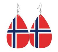 Boucles d'oreilles pendantes légères en cuir imprimé drapeau de la Caroline du Sud pour femme, taille unique, Cuir