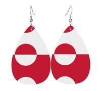 Boucles d'oreilles pendantes légères en cuir imprimé drapeau de la Caroline du Sud pour femme, taille unique, Cuir