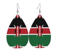 Boucles d'oreilles pendantes légères en cuir imprimé drapeau du Texas pour femme, taille unique, Cuir