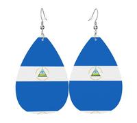 Boucles d'oreilles pendantes légères en cuir imprimé drapeau du Texas pour femme, taille unique, Cuir