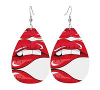 Boucles d'oreilles pendantes légères en cuir imprimé éléphant pour femme, taille unique, Cuir