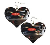 Boucles d'oreilles pendantes légères en cuir pour femme avec plateau tournant