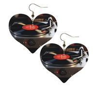 Boucles d'oreilles pendantes légères en cuir pour femme avec plateau tournant