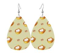 Boucles d'oreilles pendantes légères en cuir pour femme, motif drapeau du Burundi, accessoires de bijoux, taille unique, Cuir