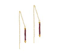 Boucles d'oreilles pendantes lumia en pierres grenat