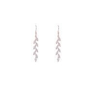 Boucles d'oreilles pendantes marquise en cristal de zircone cubique pour mariée, demoiselle d'honneur, femme et fille, bal de fin d'année, longues boucles d'oreilles pendantes en forme de feuille d'or