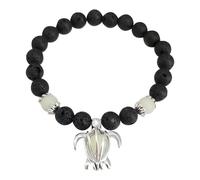 Boucles d'oreilles pendantes mignonnes et créatives polyvalentes en forme de tortue creuse, bracelet lumineux en pierre volcanique naturelle pour femme, taille unique, Cristal artificiel, Pas de gemme