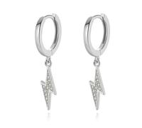 Boucles D'oreilles Pendantes Minimalistes En Argent Sterling 926 Avec Breloques En Zircone Cubique, Idéales Pour Un Mariage Ou Une Fête