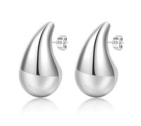 Boucles d'oreilles pendantes minimalistes en forme de goutte d'eau pour femmes et filles en acier inoxydable délicates en forme de goutte d'eau exagérées, boucles d'oreilles pendantes